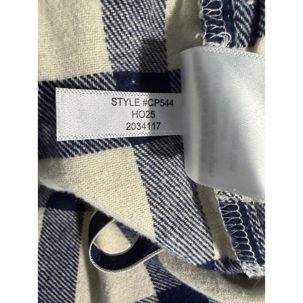 J.‎ Crew Flannel Pajama Sleep Pant Black White Plaid Print Check XS - Picture 7 of 8